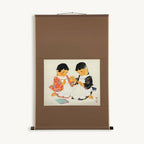 “Children and the Yajirobe” Japanese hanging scroll