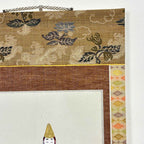 Close-up detail of “Hina Doll – Gentle Smile” hanging scroll