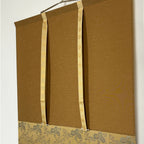 Close-up detail of “Days Gently Prolonged” hanging scroll