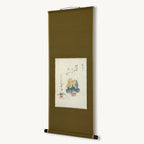“A Quiet Moment" Japanese hanging scroll side view