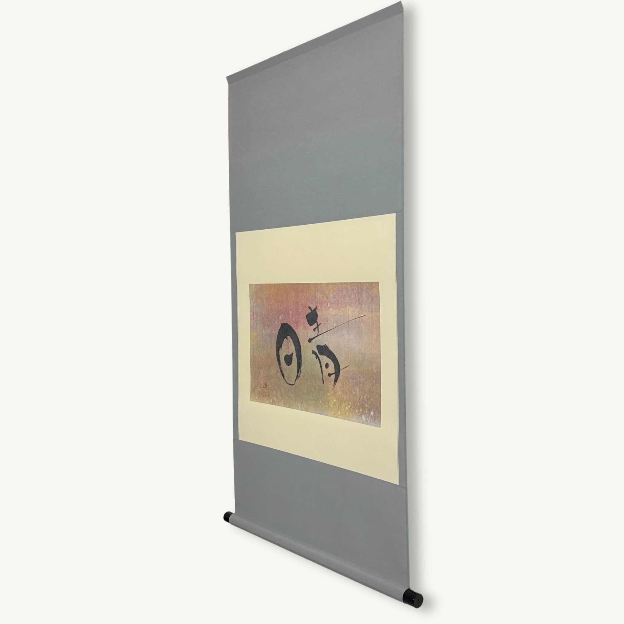 “Clear Sky” Japanese hanging scroll side view
