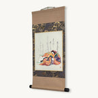 “Thread of Life” Japanese hanging scroll side view