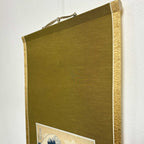 Close-up detail of “The Great Wave off Kanagawa – Katsushika Hokusai” hanging scroll