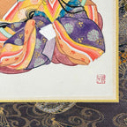 Close-up detail of “Thread of Life” hanging scroll