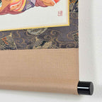 Scroll end detail of “Thread of Life” hanging scroll