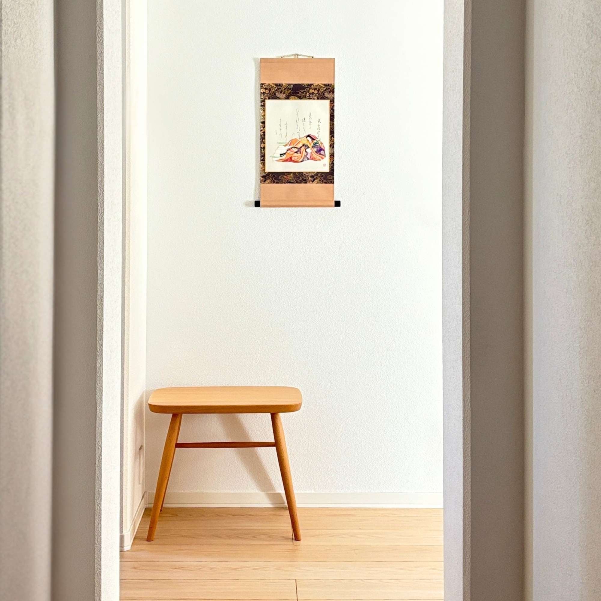“Thread of Life” Japanese hanging scroll displayed in interior