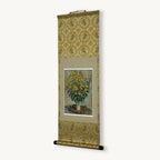 Side view of “Jerusalem Artichoke Flowers - Claude Monet" hanging scroll