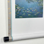 Scroll end detail of “Water Lilies - Claude Monet” hanging scroll