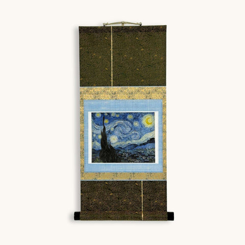 “The Starry Night - Van Gogh" Japanese hanging scroll